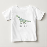 Dinosaurio de perro de bebé personalizado con nomb