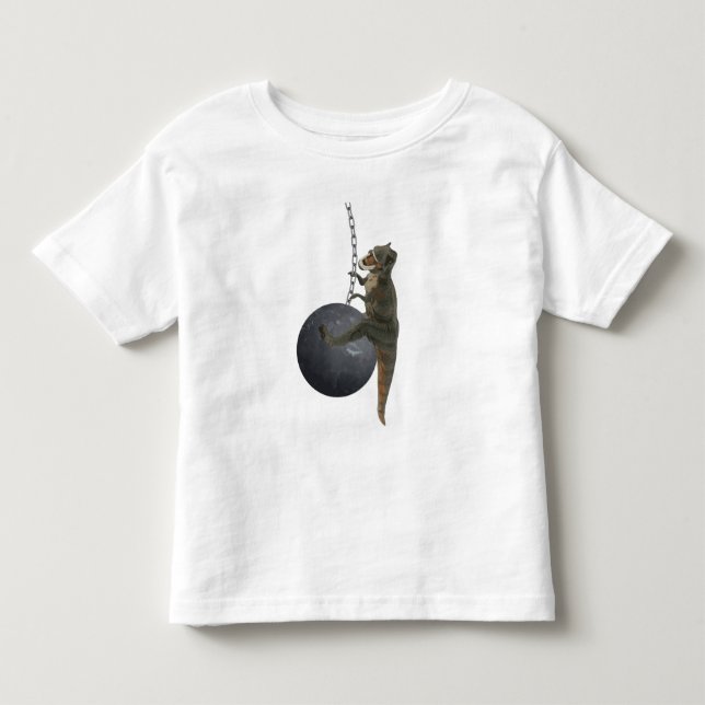 Camiseta De Bebé Dinosaurio de T-Rex que arruina la bola (Anverso)