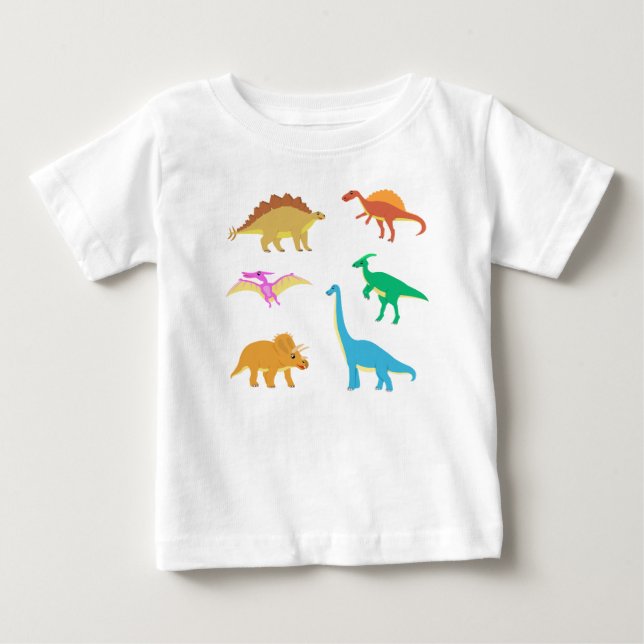 Camiseta De Bebé Dinosaurio feliz para Toddle (Anverso)