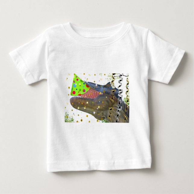 Camiseta De Bebé Dinosaurio Fiesta Animal (Anverso)