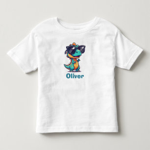 Camiseta De Bebé Dinosaurio genial con gafas de sol