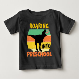 CAMISETA DE BEBÉ DINOSAURIO GENIAL - RUGIENDO EN PREESCOLAR