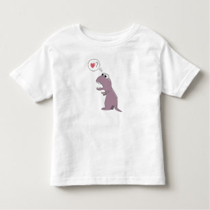 Camiseta De Bebé Dinosaurio lindo en dibujo animado del amor