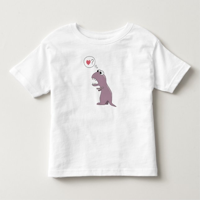 Camiseta De Bebé Dinosaurio lindo en dibujo animado del amor (Anverso)