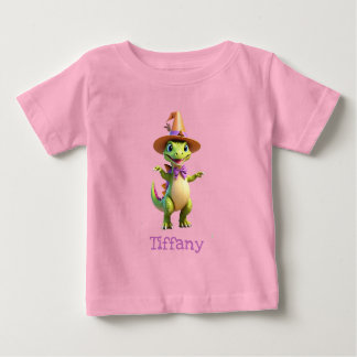 Camiseta De Bebé Dinosaurio mágico verde lindo