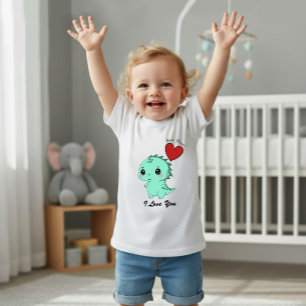 Camiseta De Bebé Dinosaurio Mint Adorable