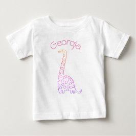 Camiseta De Bebé Dinosaurio rosa de Georgia para personalizar