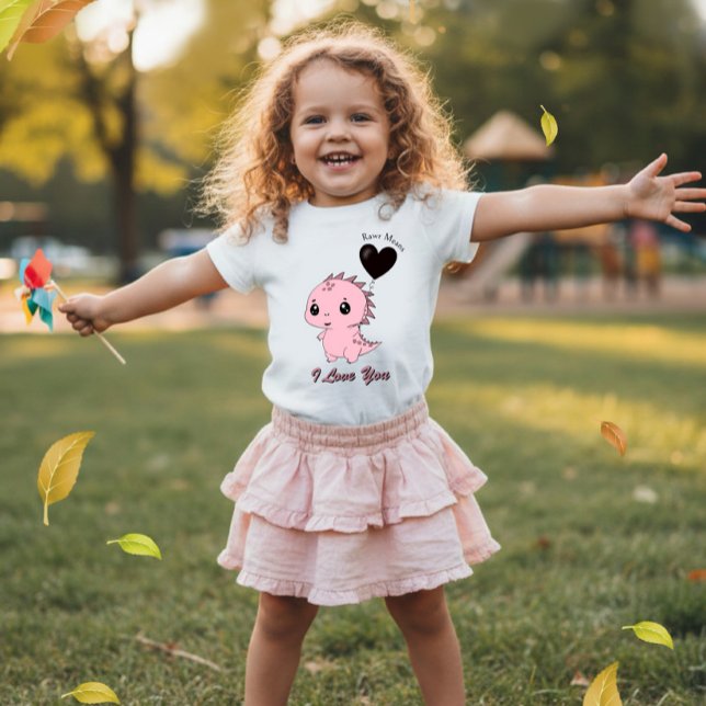 Camiseta De Bebé Dinosaurio Rosa Lindo (Subido por el creador)