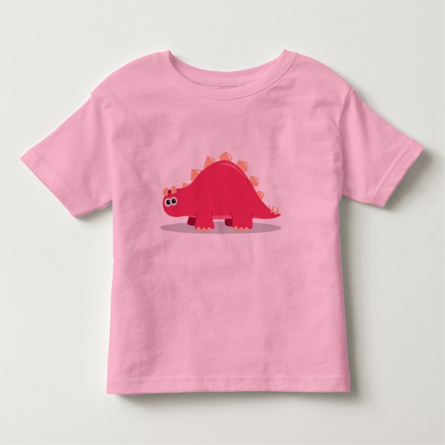 Camiseta De Bebé Dinosaurio rosado (Anverso)