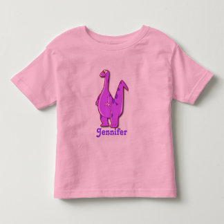 Camiseta De Bebé Dinosaurio rosado personalizado
