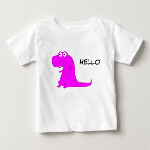 Camiseta De Bebé Dinosaurio rosado T-Rex