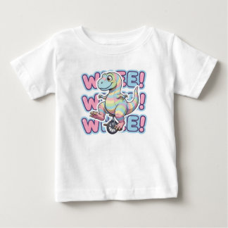 Camiseta De Bebé Dinosaurio, ¡rueda!!!