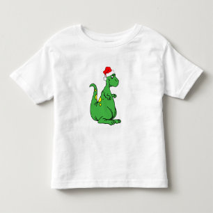 Camiseta De Bebé dinosaurio Santa