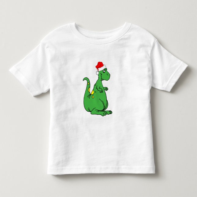 Camiseta De Bebé dinosaurio Santa (Anverso)