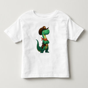 Camiseta De Bebé Dinosaurio sheriff/vaquero lindo