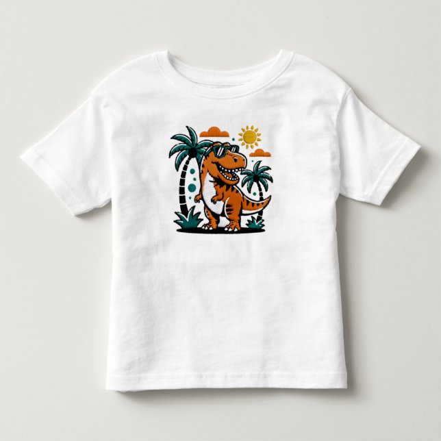 Camiseta De Bebé Dinosaurio T-Rex Cool  (Anverso)