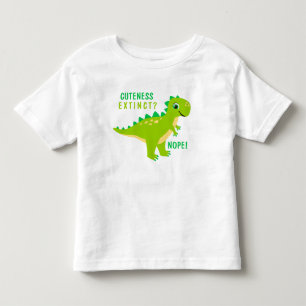 Camiseta De Bebé Dinosaurio T-Rex Verde Lindo para Niños