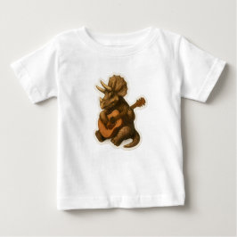 Camiseta De Bebé Dinosaurio tocando guitarra