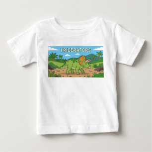 Camiseta De Bebé dinosaurio triceratops 