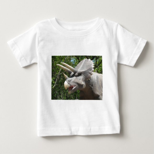 Camiseta De Bebé Dinosaurio Triceratops (Anverso)
