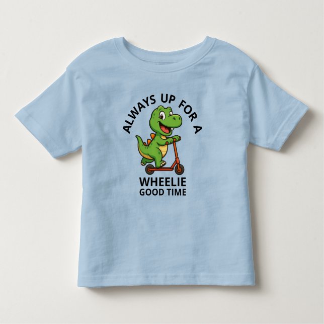 Camiseta De Bebé Dinosaurio verde lindo (Anverso)
