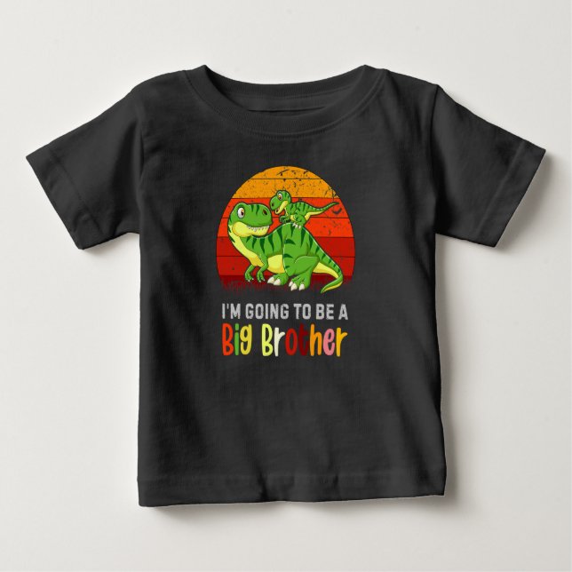 Camiseta De Bebé Dinosaurio voy a ser un bebé de Gran Hermano (Anverso)