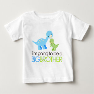 Camiseta De Bebé Dinosaurio voy a ser un Gran Hermano