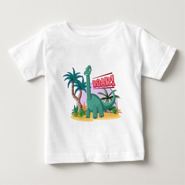 Camiseta De Bebé Dinosaurios  (Anverso)