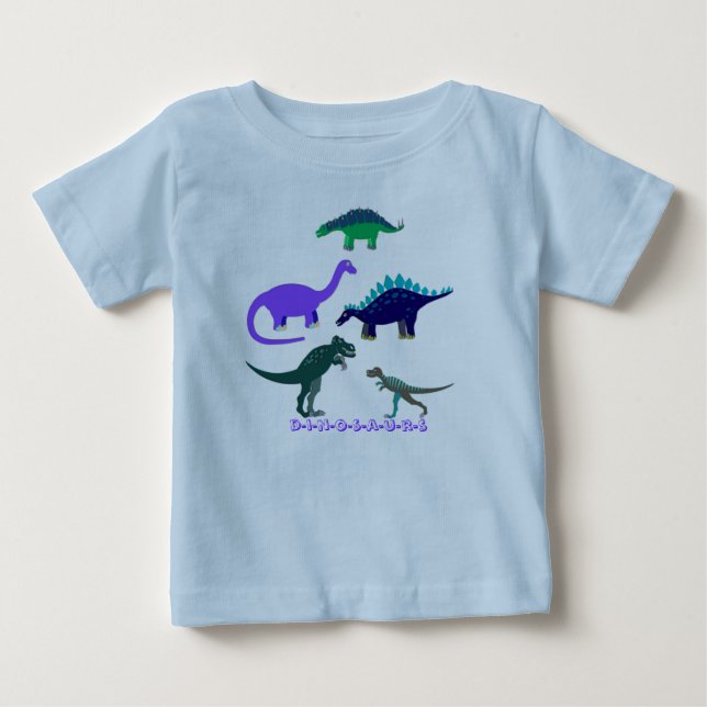Camiseta De Bebé Dinosaurios (Anverso)
