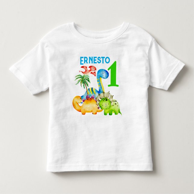 Camiseta De Bebé Dinosaurios bebés fiesta de cumpleaños (Anverso)