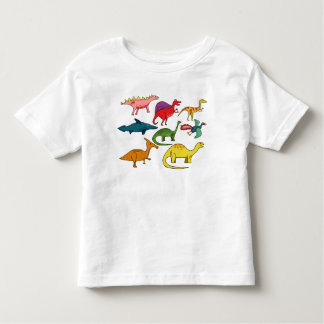 Camiseta De Bebé Dinosaurios coloridos