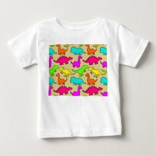 Camiseta De Bebé Dinosaurios coloridos