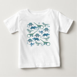 Camiseta De Bebé Dinosaurios Cute