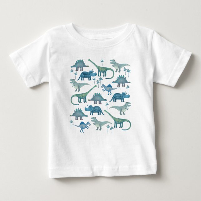 Camiseta De Bebé Dinosaurios Cute (Anverso)