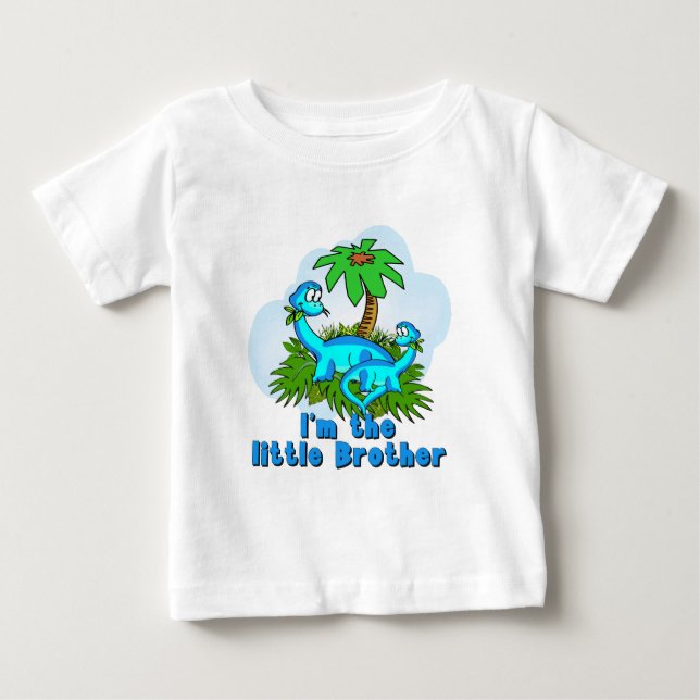 Camiseta De Bebé Dinosaurios del pequeño hermano (Anverso)
