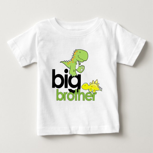 Camiseta De Bebé dinosaurios hermano mayor (Anverso)