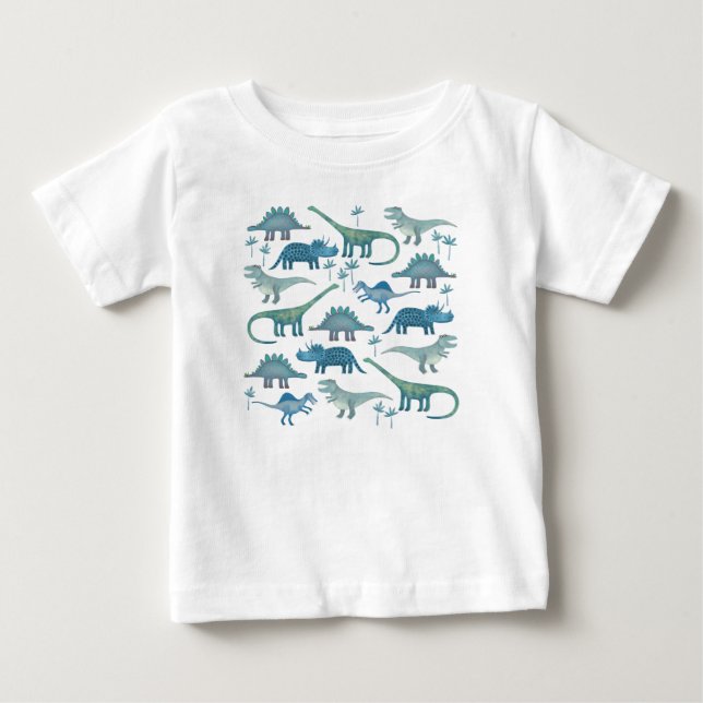 Camiseta De Bebé Dinosaurios Lindos (Anverso)