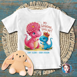 Camiseta De Bebé Dinosaurios Mi gran tía me ama