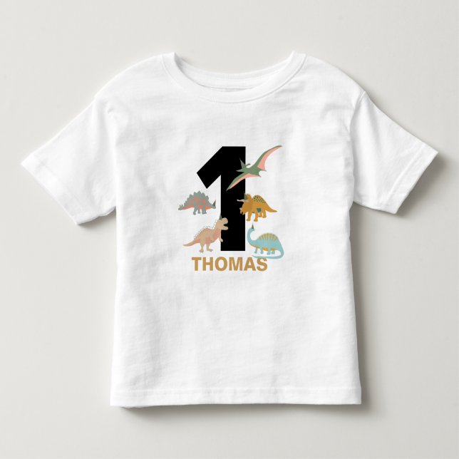 Camiseta De Bebé Dinosaurs Kids Hand Drawn Boho Dinosaur Birthday (Anverso)