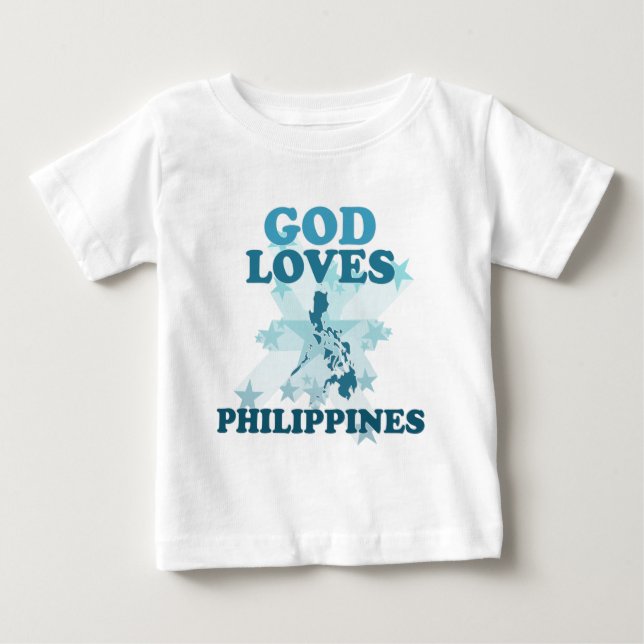 Camiseta De Bebé Dios ama Filipinas (Anverso)