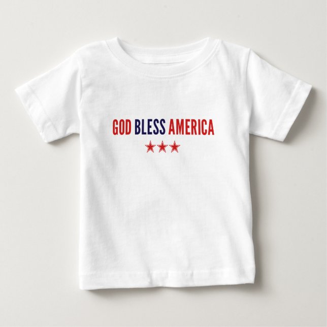 Camiseta De Bebé Dios bendiga a Estados Unidos (Anverso)