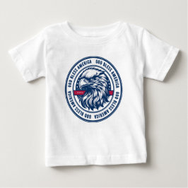 Camiseta De Bebé Dios bendiga a Estados Unidos, águila estadouniden