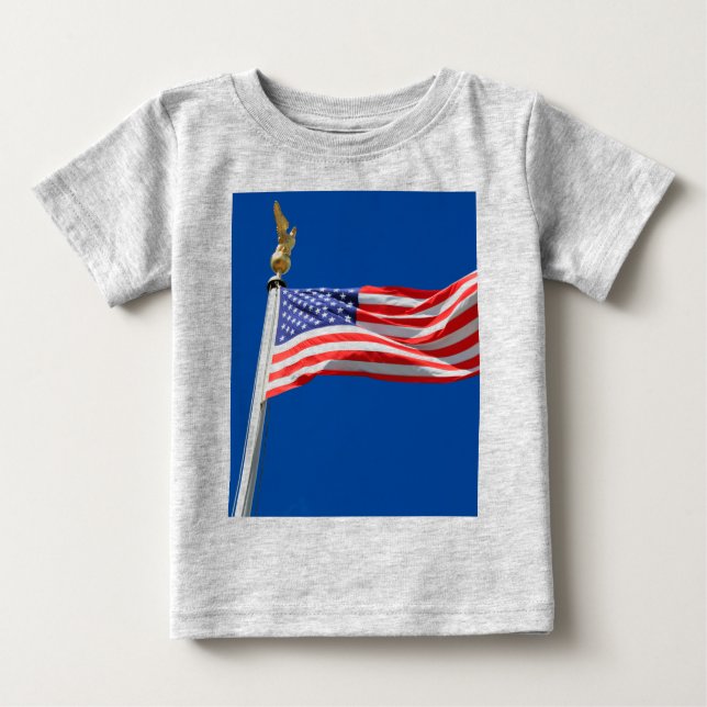 Camiseta De Bebé Dios bendiga a Estados Unidos, bandera estadounide (Anverso)