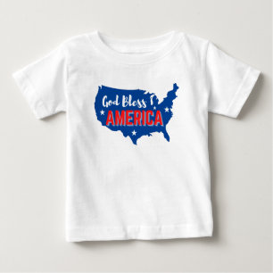 Camiseta De Bebé Dios bendiga a Estados Unidos el 4 de julio con el