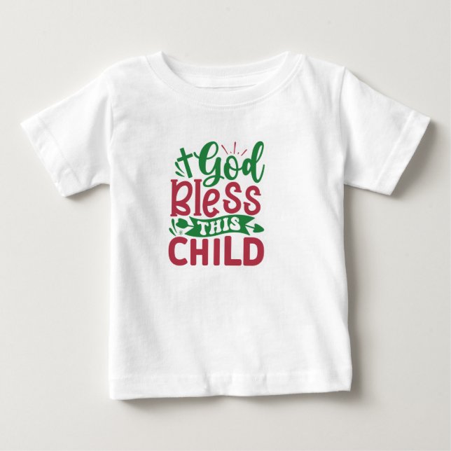 Camiseta De Bebé Dios bendiga a este niño (Anverso)