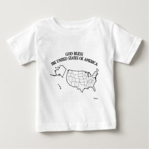 Camiseta De Bebé DIOS BENDIGA A LOS ESTADOS UNIDOS DE AMÉRICA esque