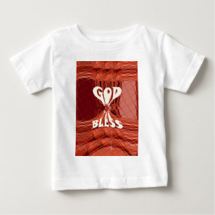 Camiseta De Bebé Dios Bendiga Impresión de Arte