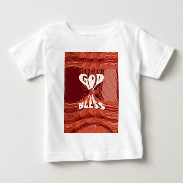 Camiseta De Bebé Dios bendiga la impresión de arte (Anverso)