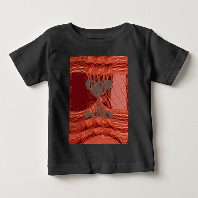 Camiseta De Bebé Dios bendiga la impresión de arte (Anverso)