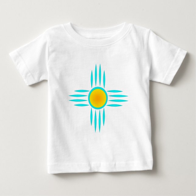 Camiseta De Bebé Dios del Sol Turquesa (Anverso)